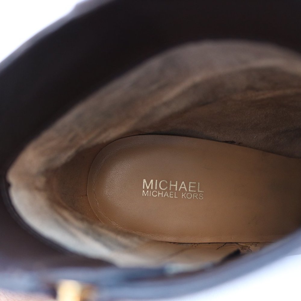 Michael Kors Brown Leather Ankle Boots - Picture 6 of 9